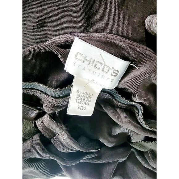 Chico's 2 Lot Of 5‎ Tops Black Blue Brown Shirts Stretch Size Large Layering - Picture 11 of 11
